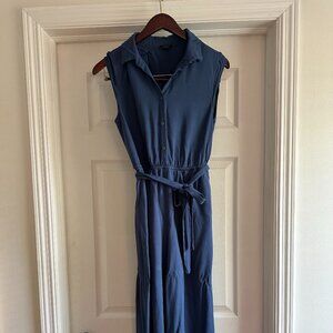 Ann Taylor Factory | Sleeveless Button-up Jumpsuit | Medium